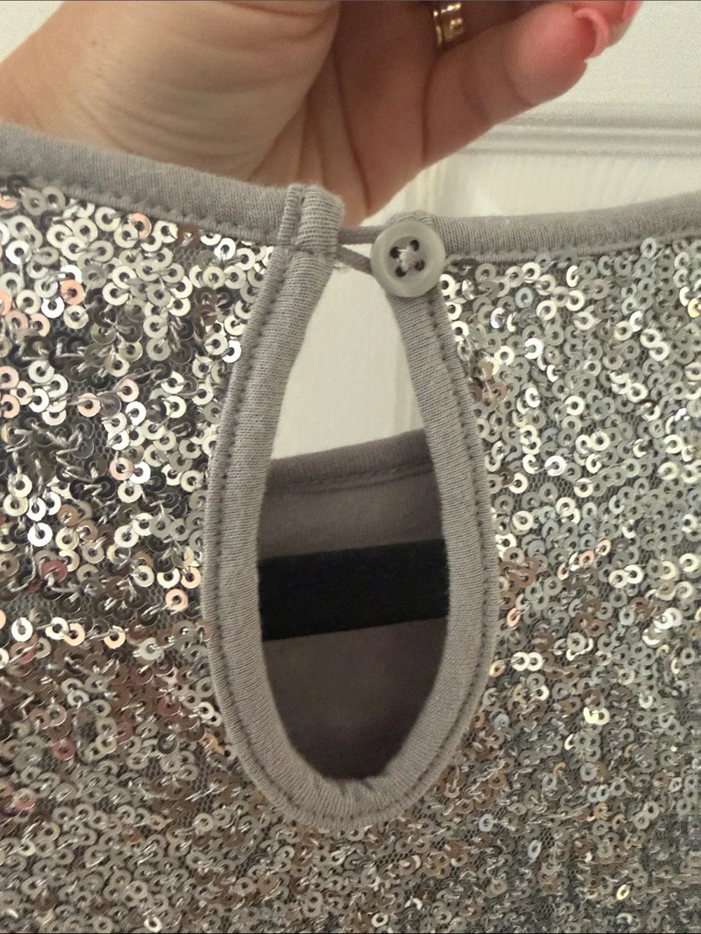 GAP Silver Sequin Tulle Party Dress